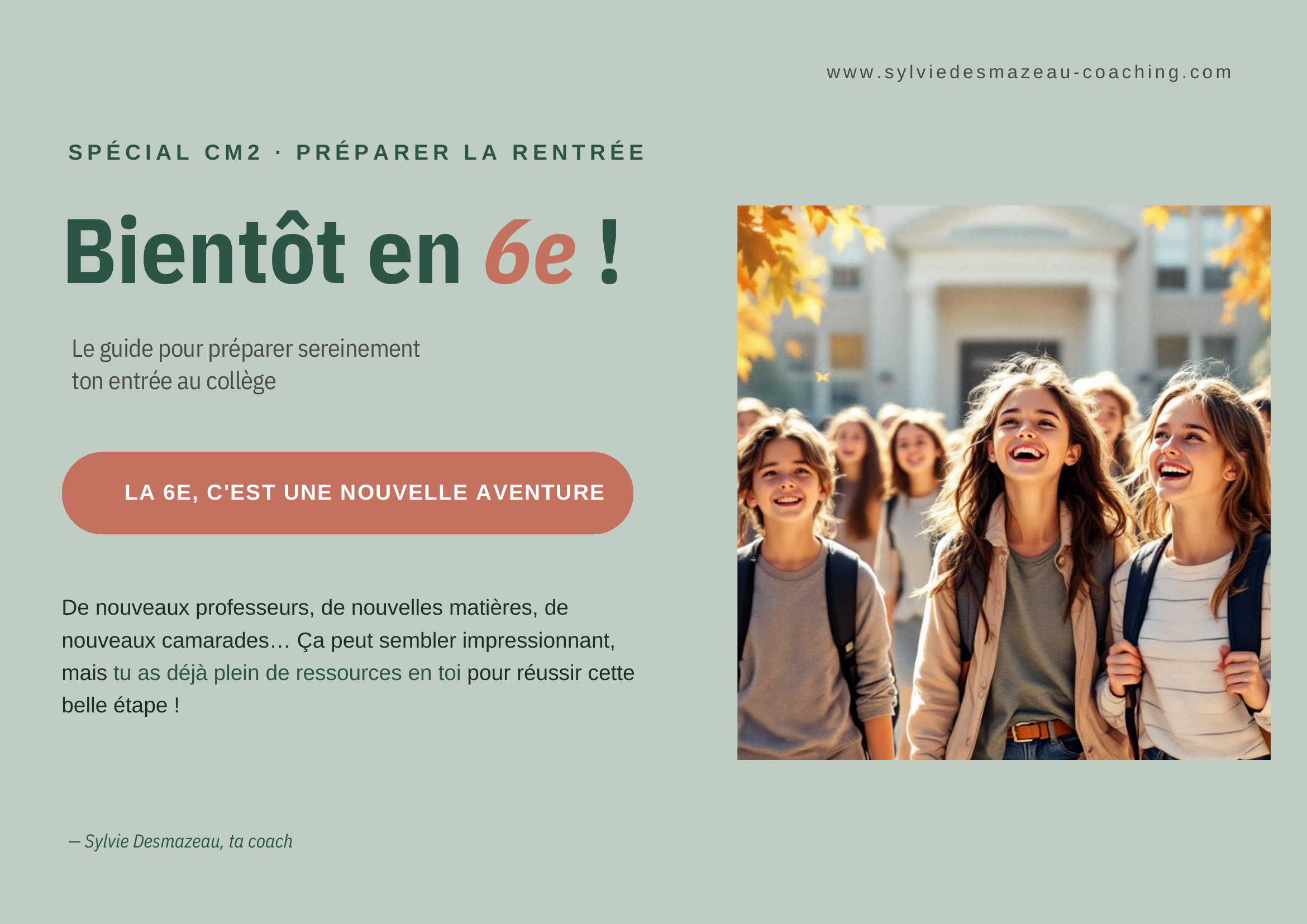 Couverture du guide « Bientôt en 6e ! » par Sylvie Desmazeau